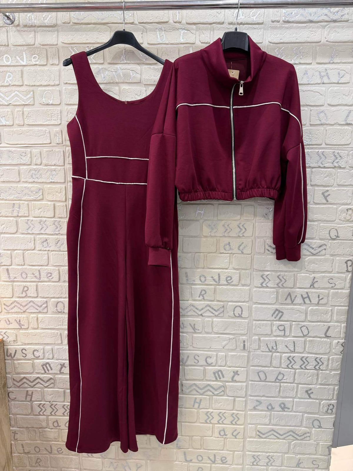 Coordinato Donna Tuta Intera con Giacca Crop - Taglia Unica