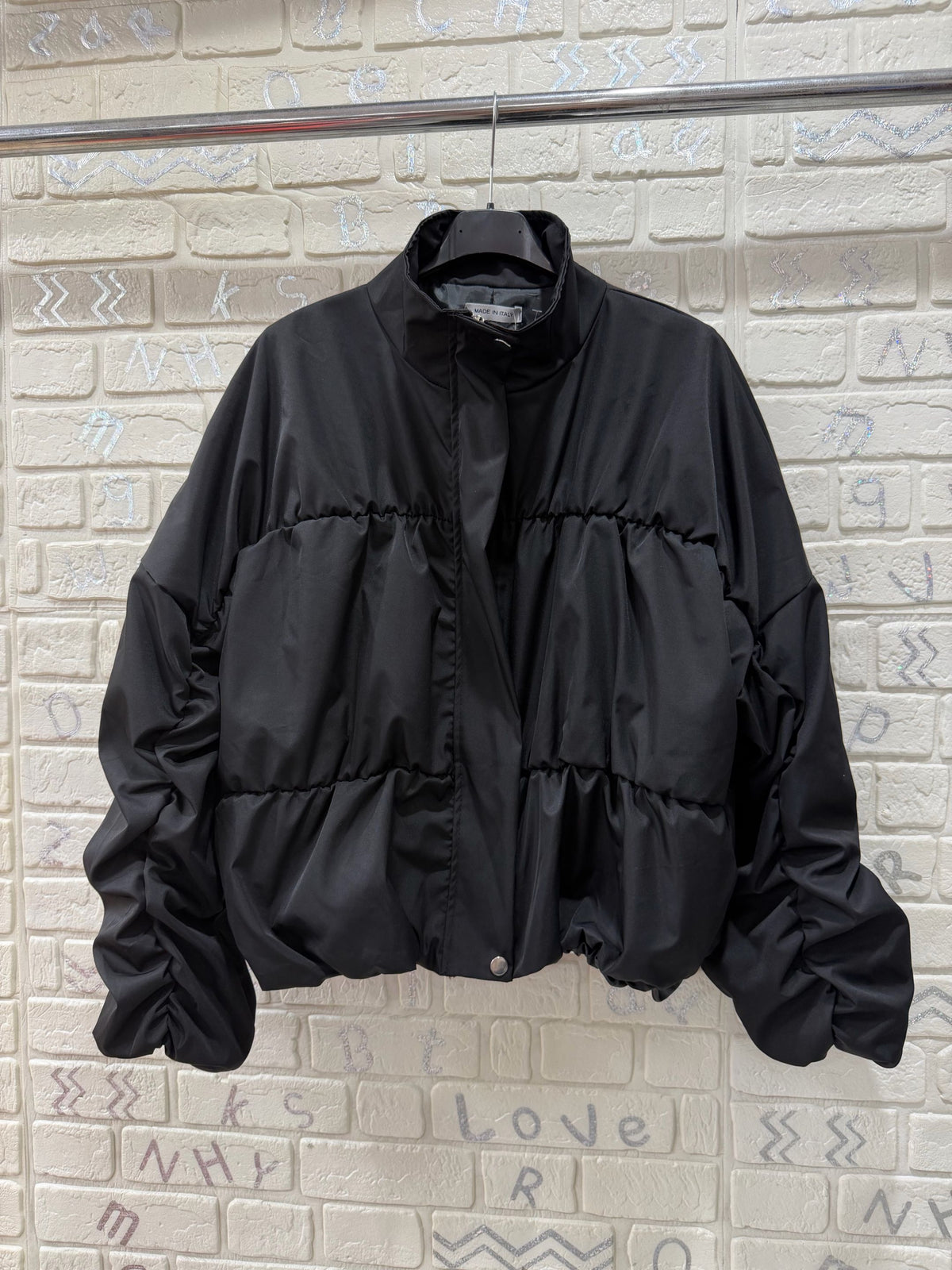 Giacca Donna Oversize Imbottita con Collo Alto - Taglia Unica