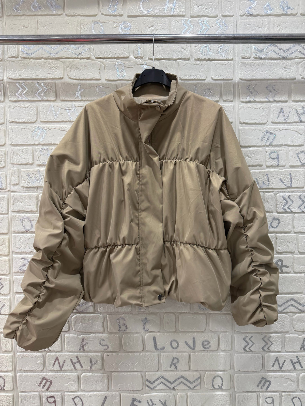 Giacca Donna Oversize Imbottita con Collo Alto - Taglia Unica