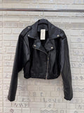 Giacca Chiodo Donna Effetto Pelle Oversize