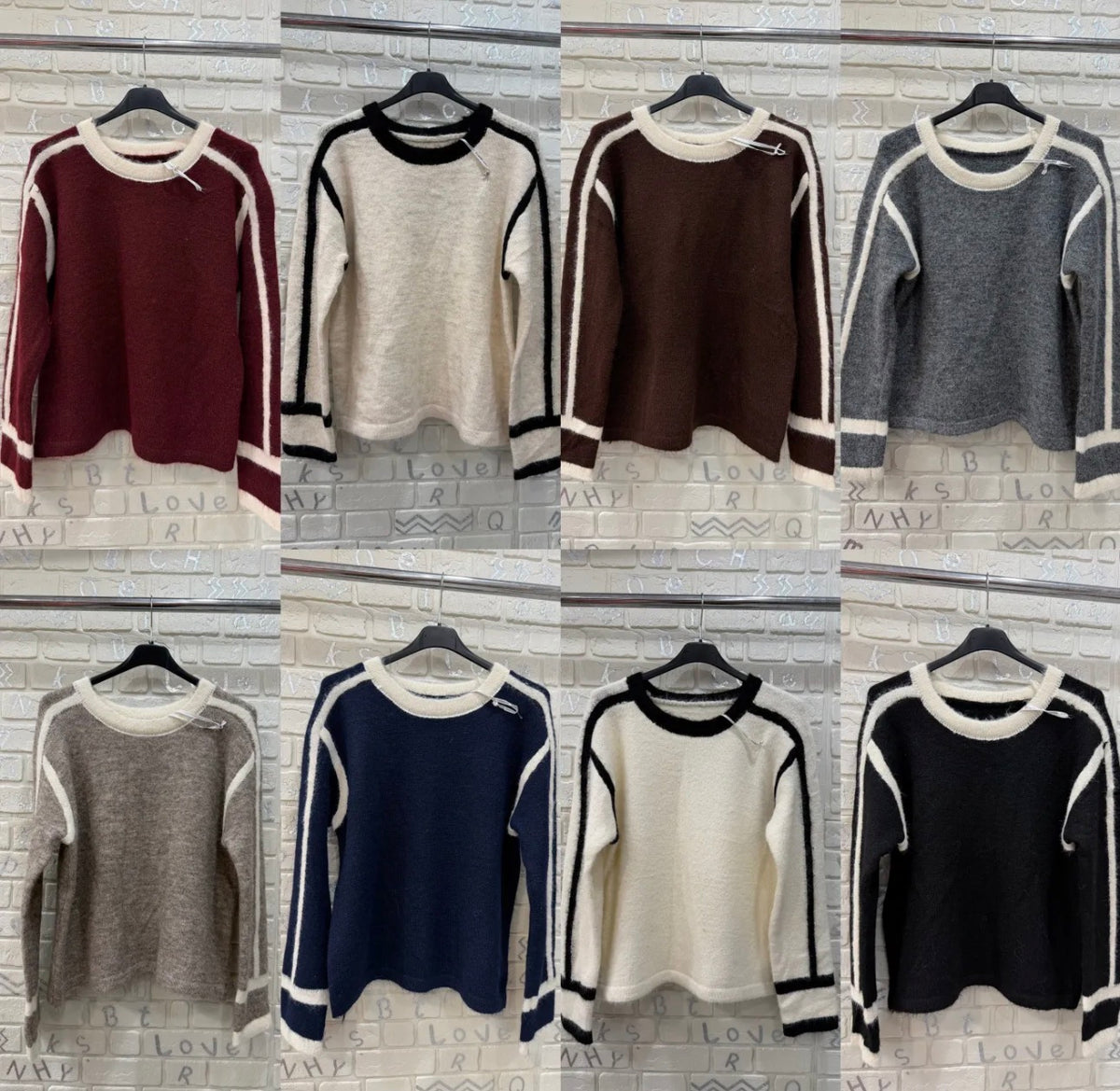 Maglione con bande laterali – taglia unica