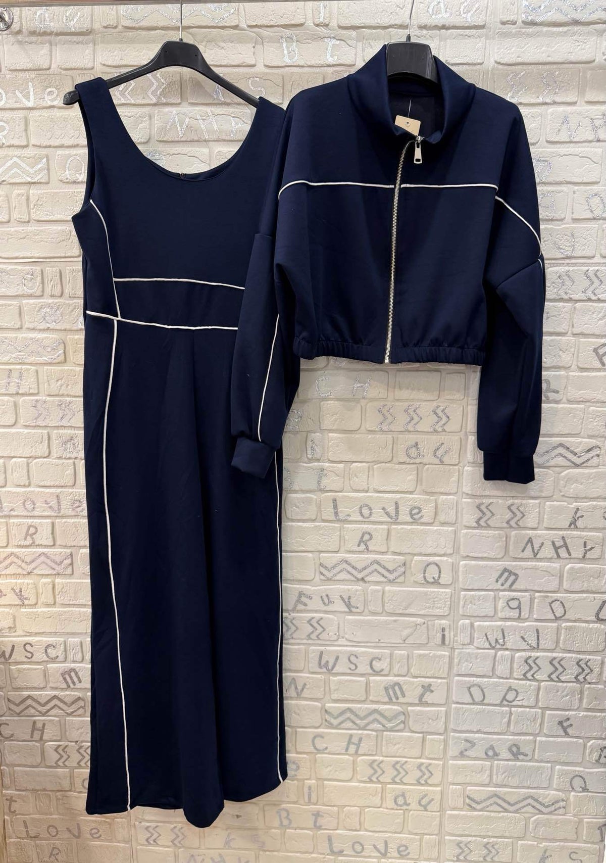 Coordinato Donna Tuta Intera con Giacca Crop - Taglia Unica