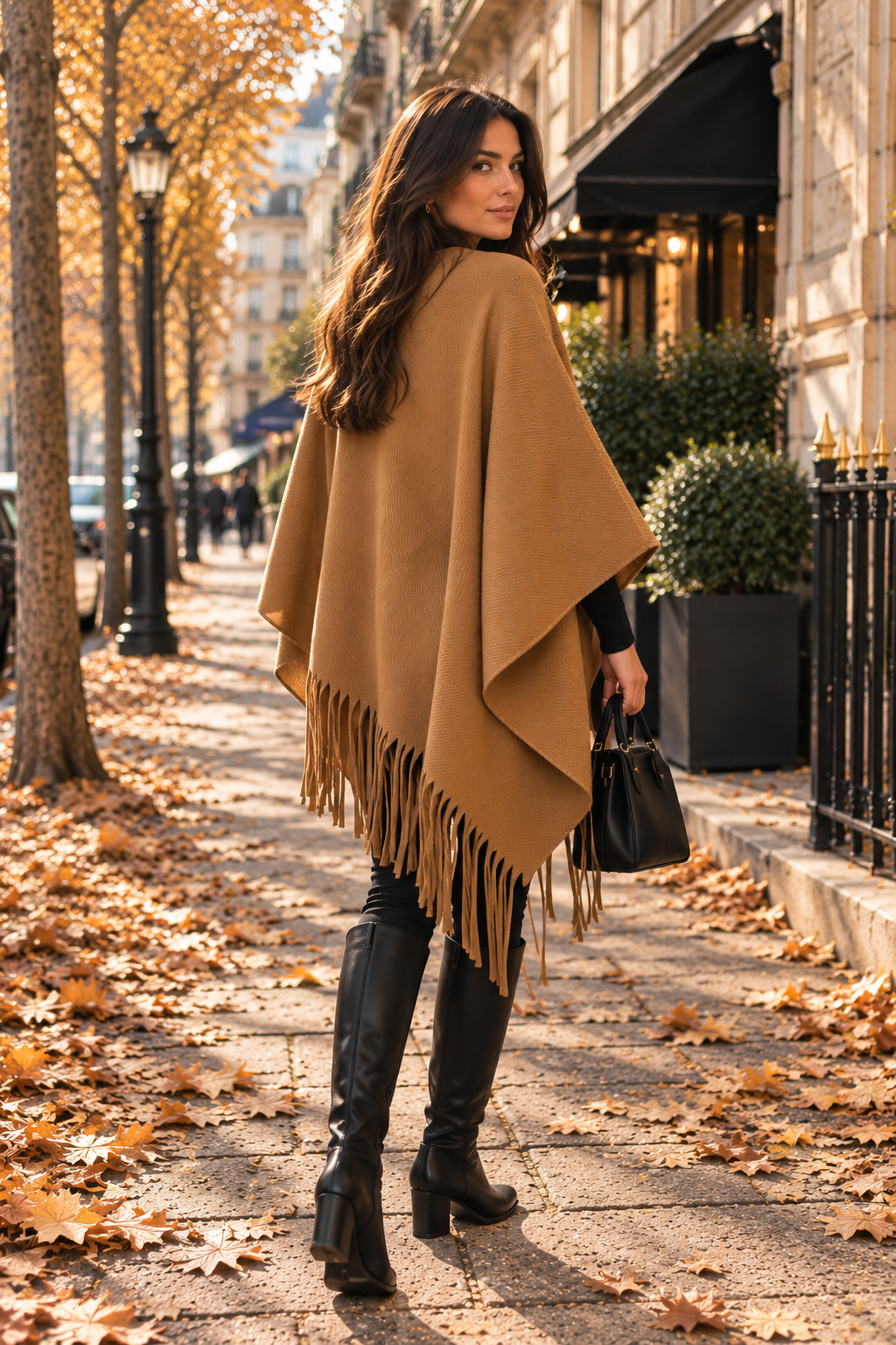 Mantella Donna con Frange  – Taglia Unica