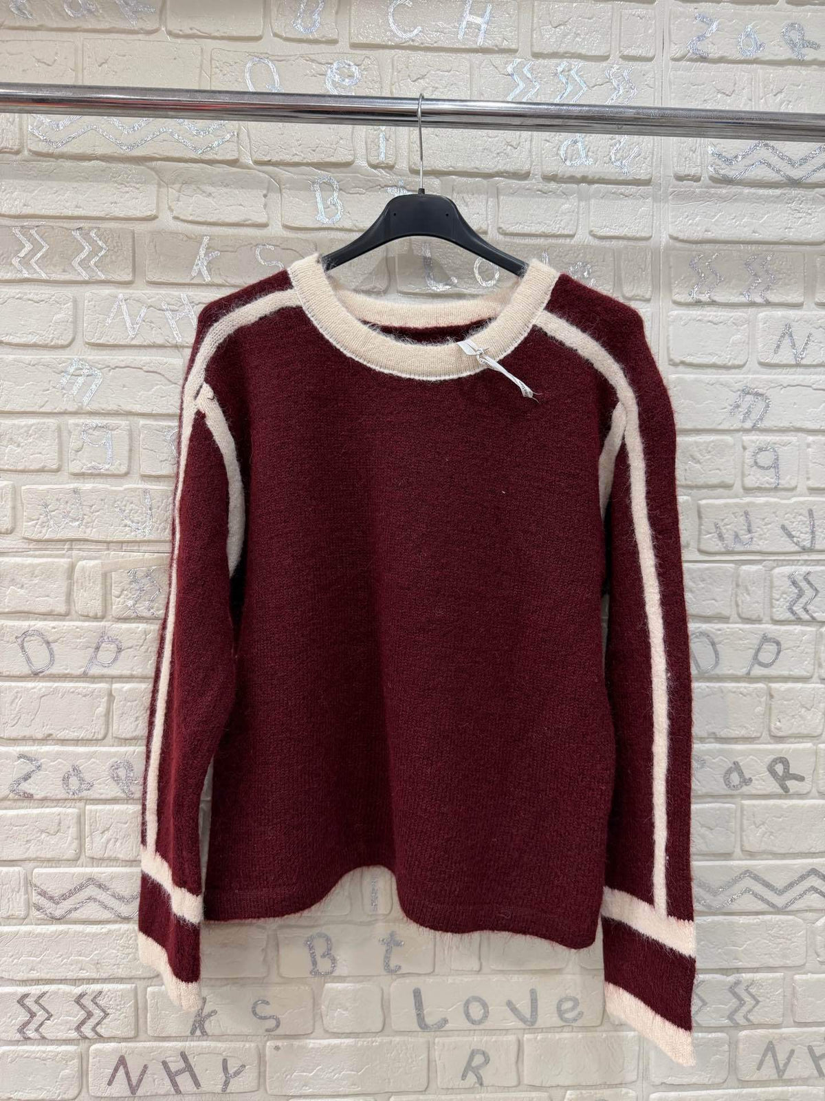 Maglione con bande laterali – taglia unica
