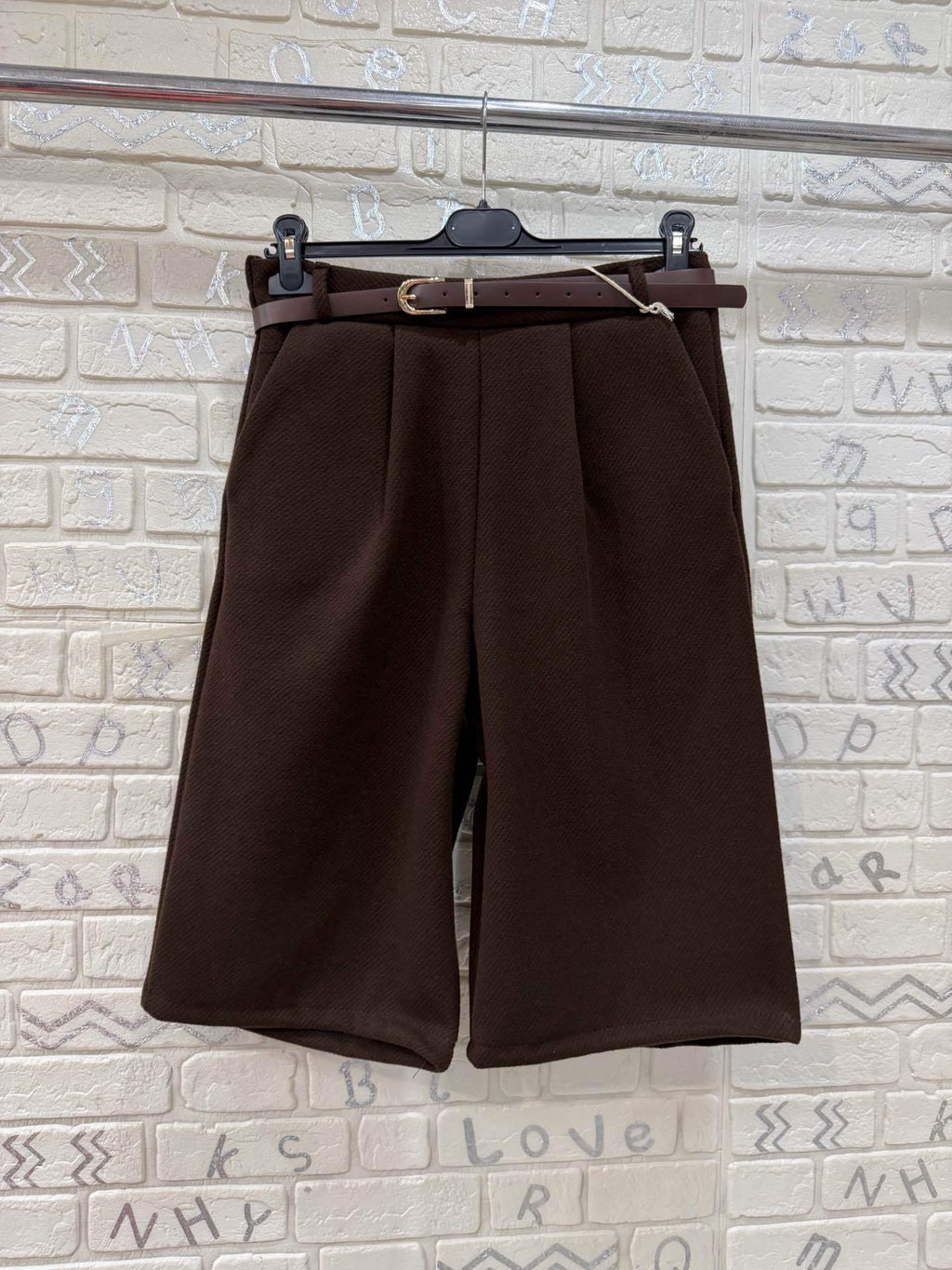 Gonna Pantalone Donna Midi con Cintura - Taglia Unica
