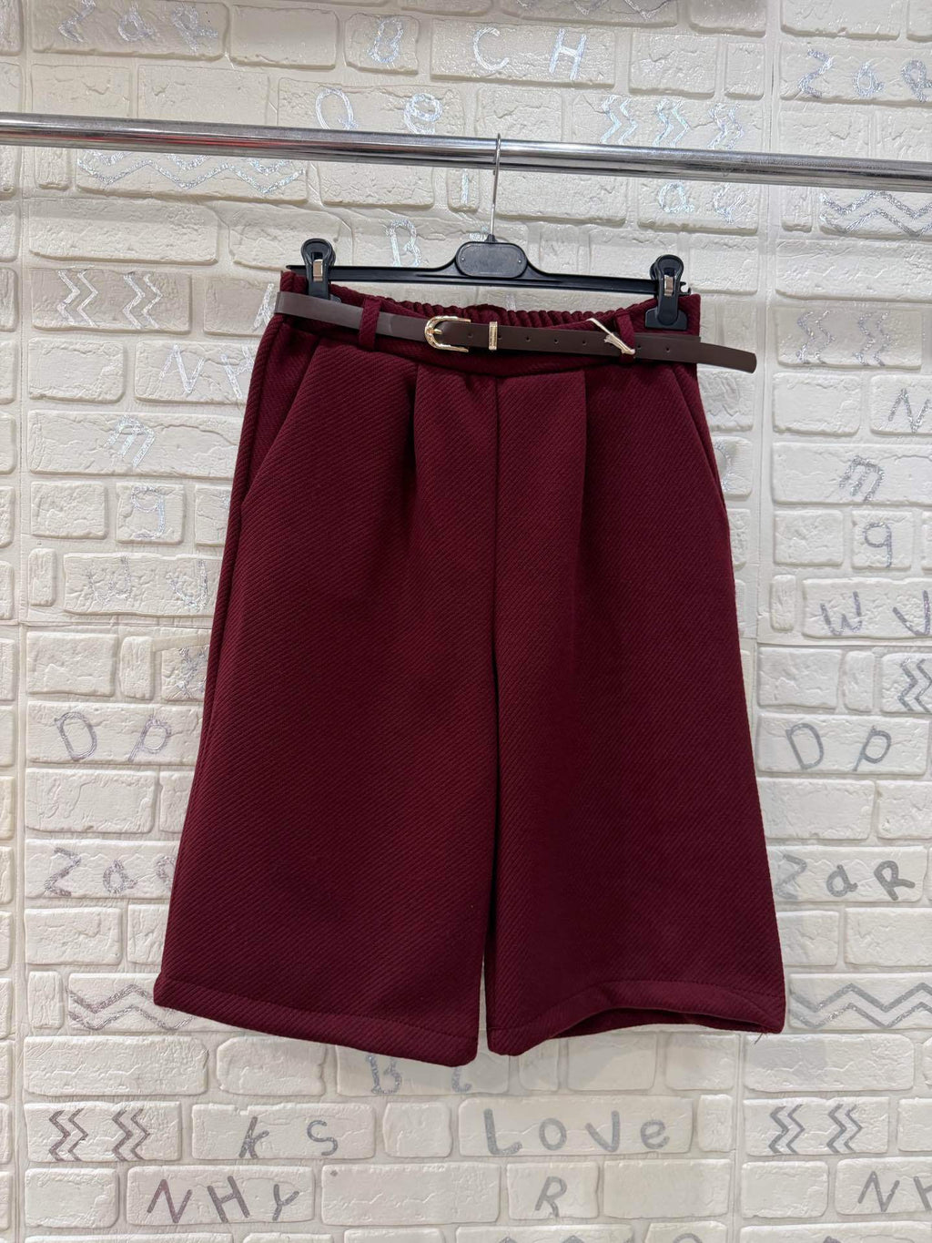 Gonna Pantalone Donna Midi con Cintura - Taglia Unica