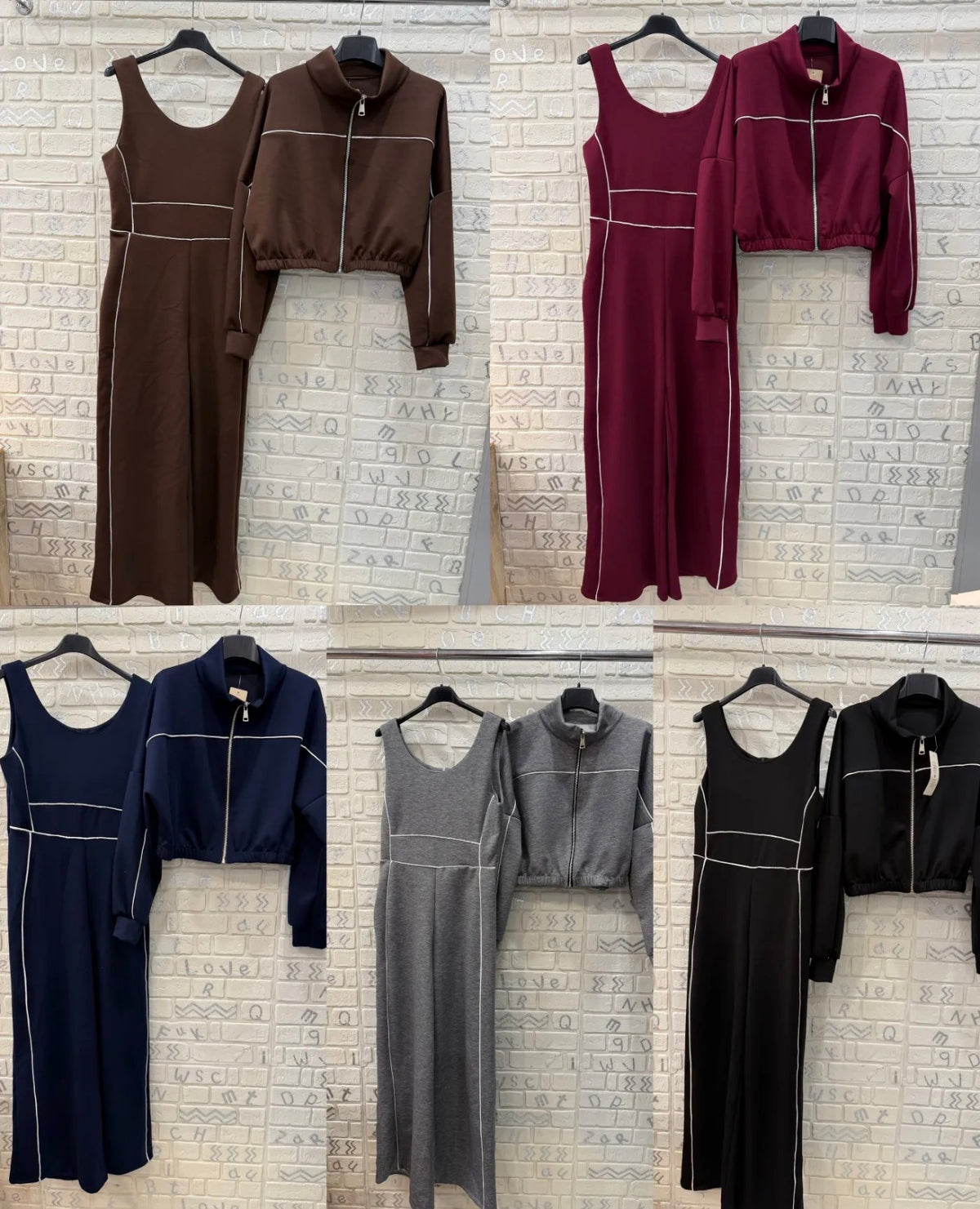 Coordinato Donna Tuta Intera con Giacca Crop - Taglia Unica