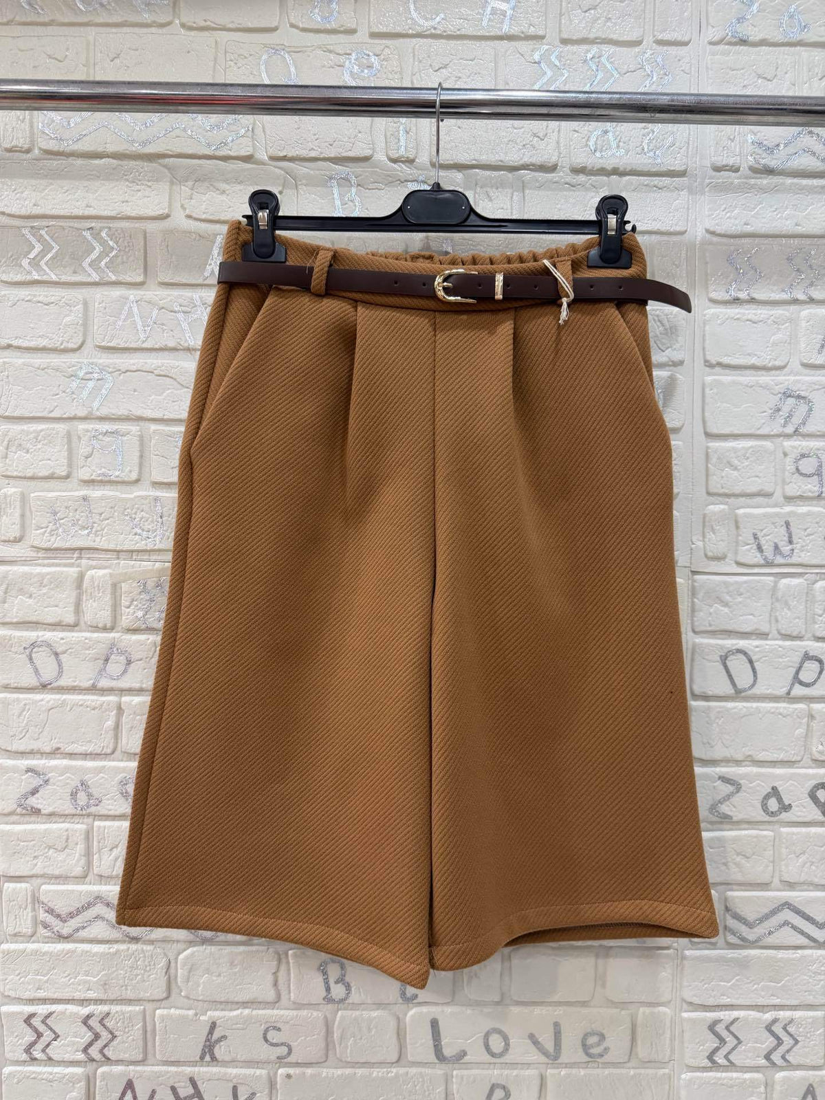 Gonna Pantalone Donna Midi con Cintura - Taglia Unica