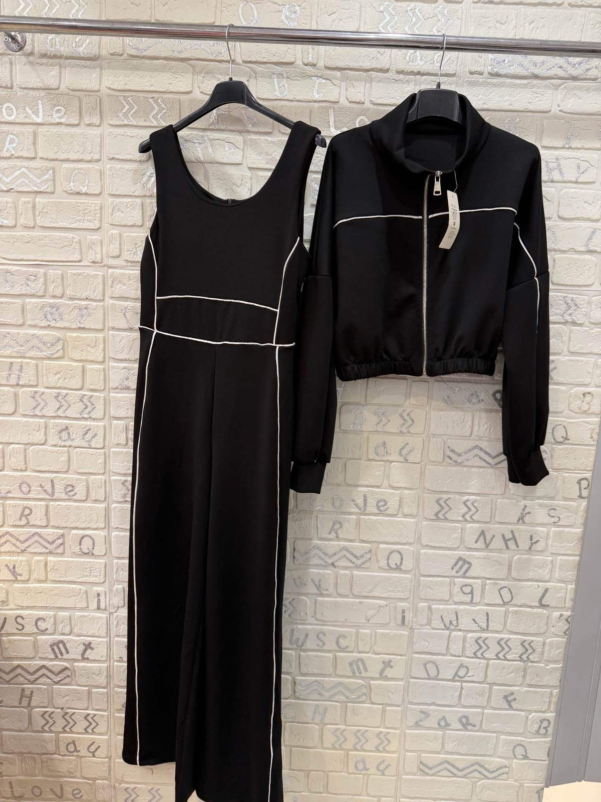 Coordinato Donna Tuta Intera con Giacca Crop - Taglia Unica