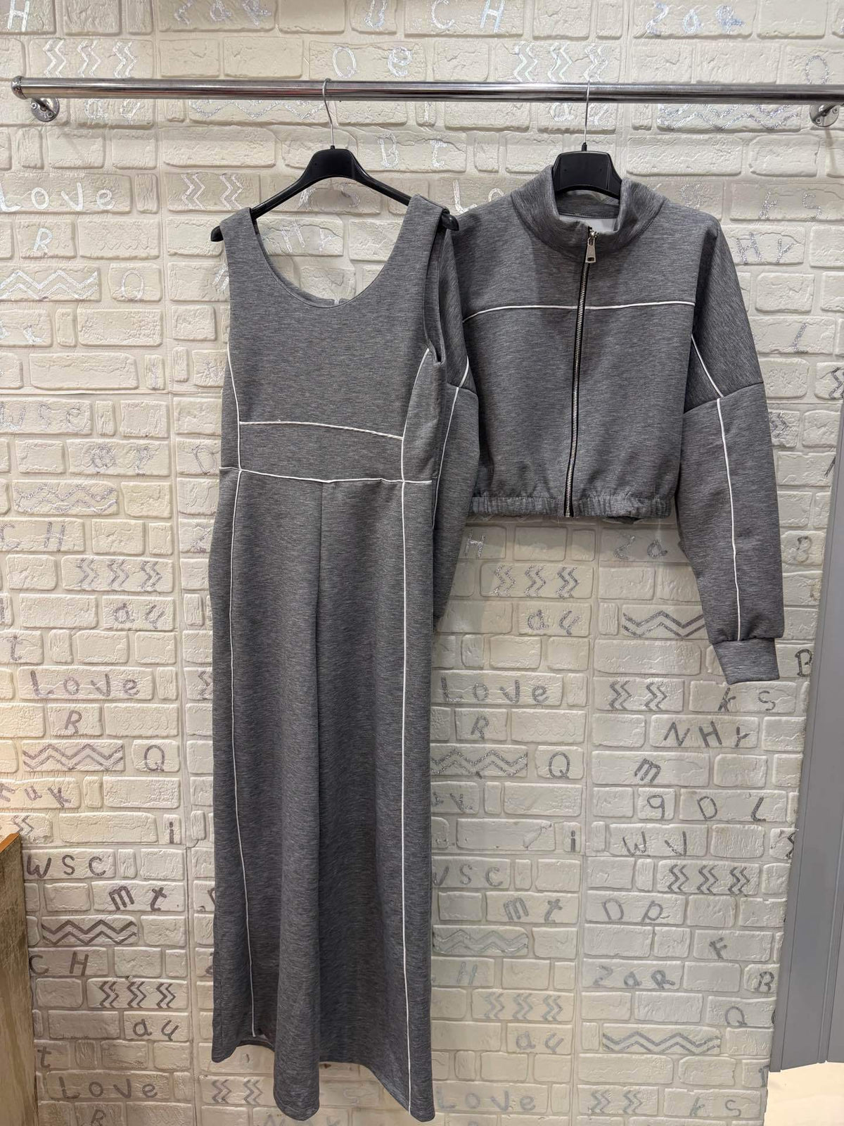 Coordinato Donna Tuta Intera con Giacca Crop - Taglia Unica