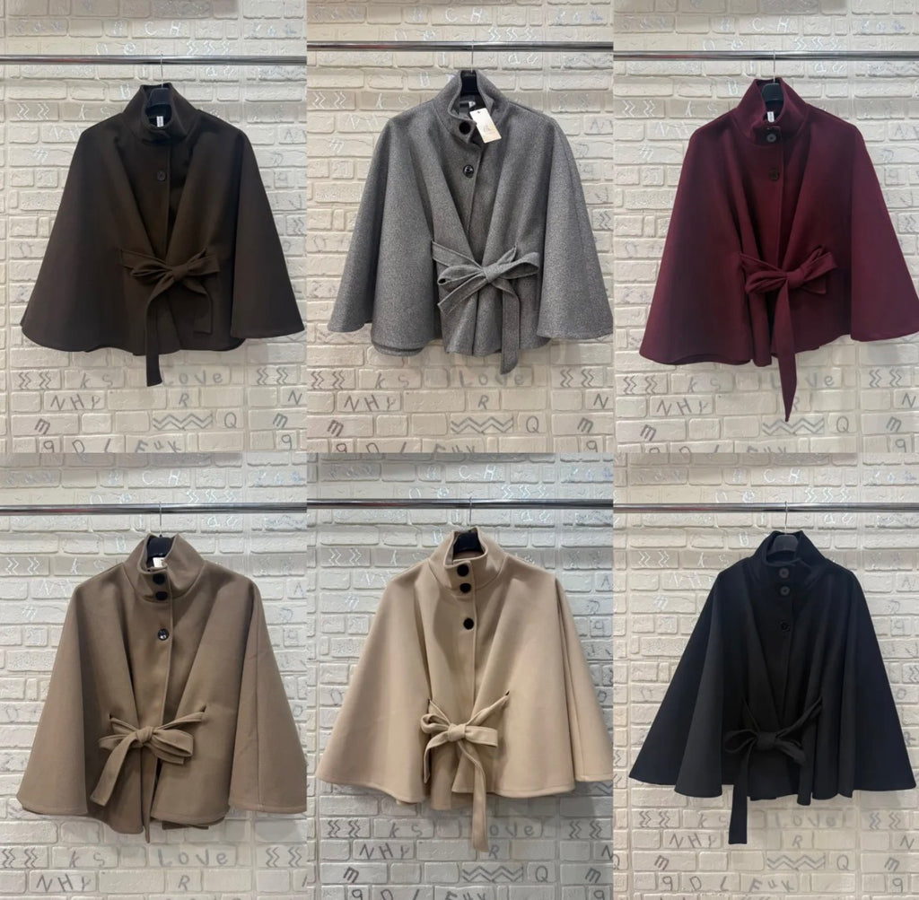Mantella Donna Elegante con Cintura - Taglia Unica