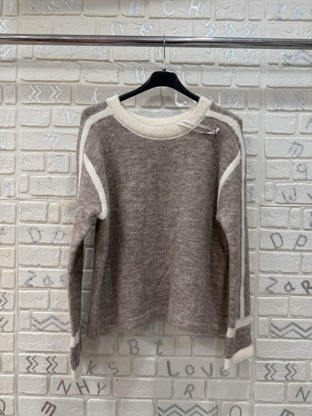 Maglione con bande laterali – taglia unica