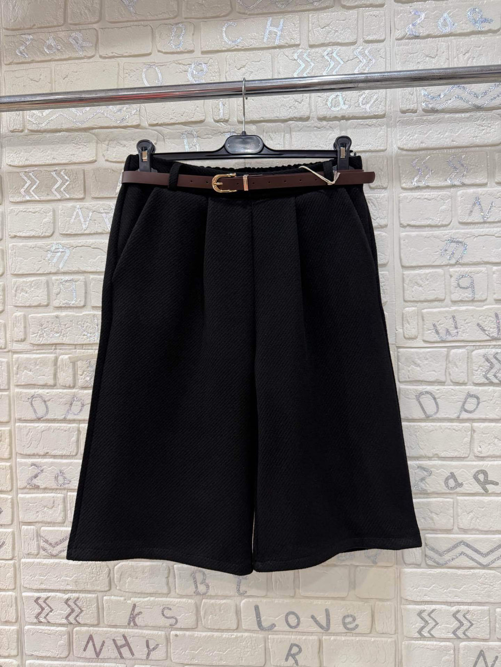 Gonna Pantalone Donna Midi con Cintura - Taglia Unica