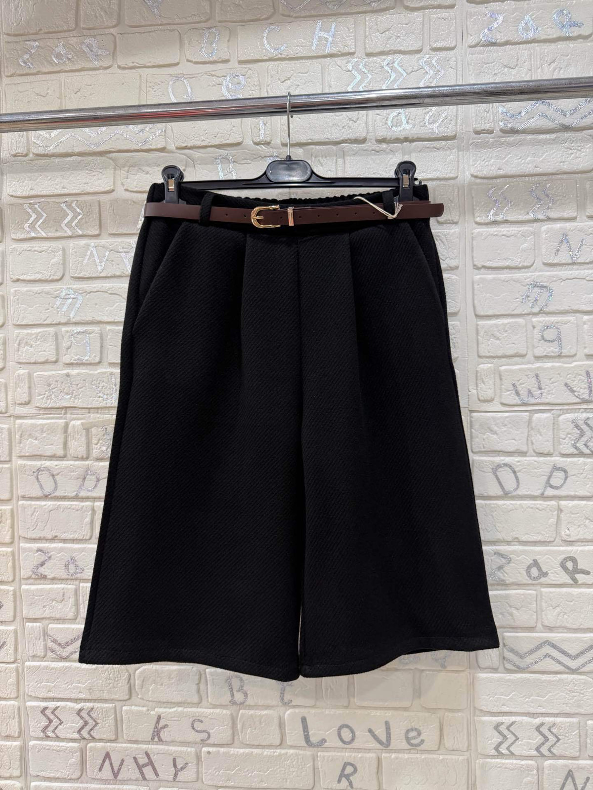 Gonna Pantalone Donna Midi con Cintura - Taglia Unica