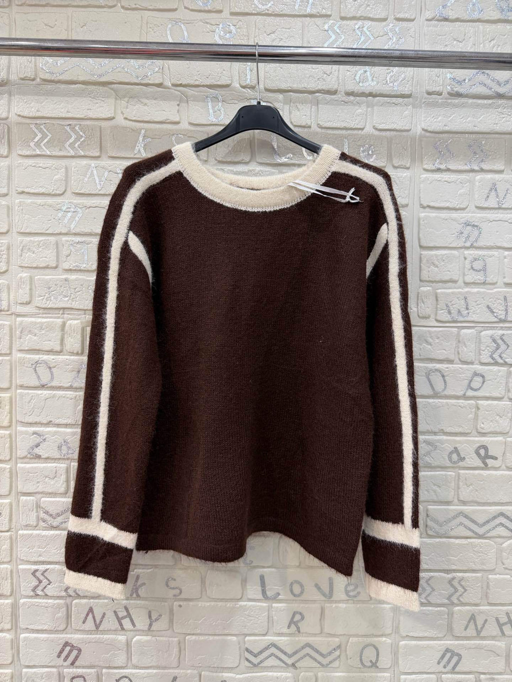 Maglione con bande laterali – taglia unica