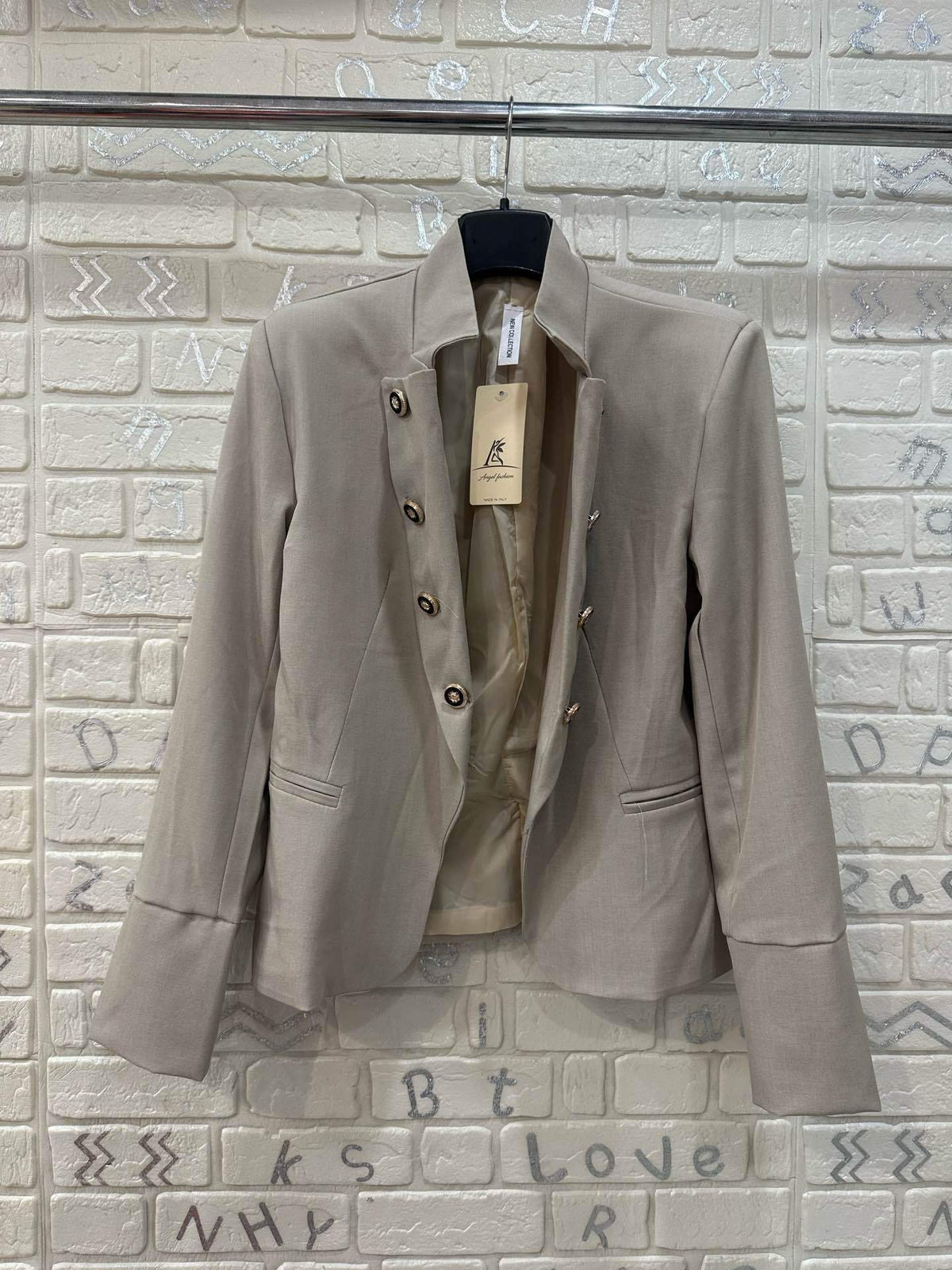 Giacca doppiopetto elegante con bottoni dorati – taglia unica