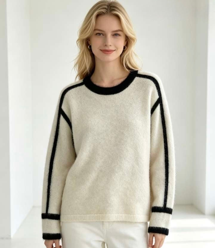 Maglione con bande laterali – taglia unica