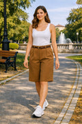 Gonna Pantalone Donna Midi con Cintura - Taglia Unica
