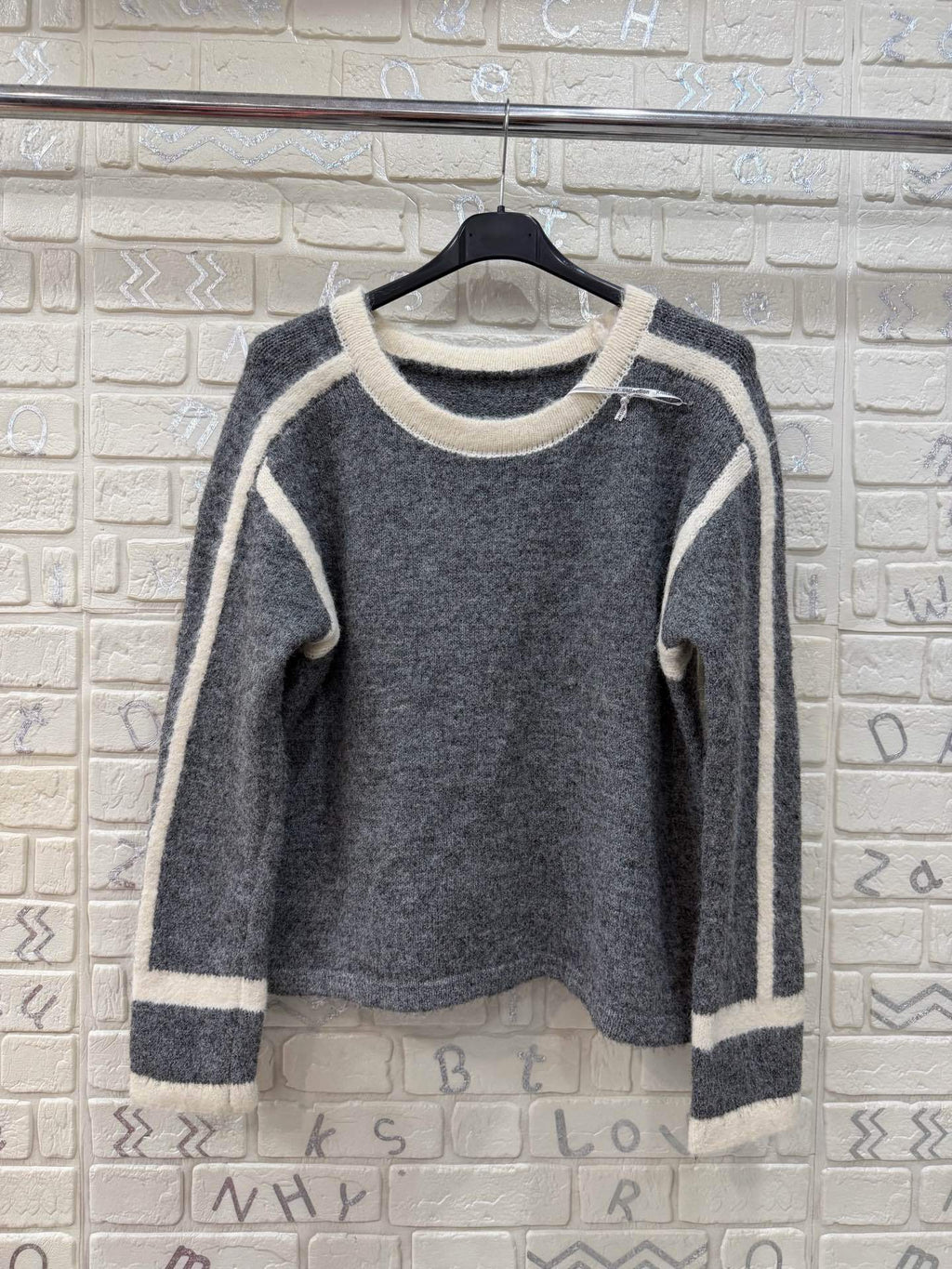 Maglione con bande laterali – taglia unica