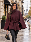 Mantella Donna Elegante con Cintura - Taglia Unica