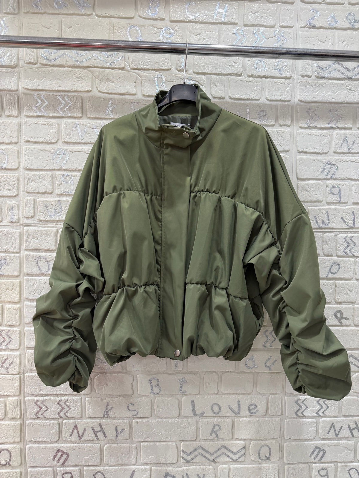 Giacca Donna Oversize Imbottita con Collo Alto - Taglia Unica