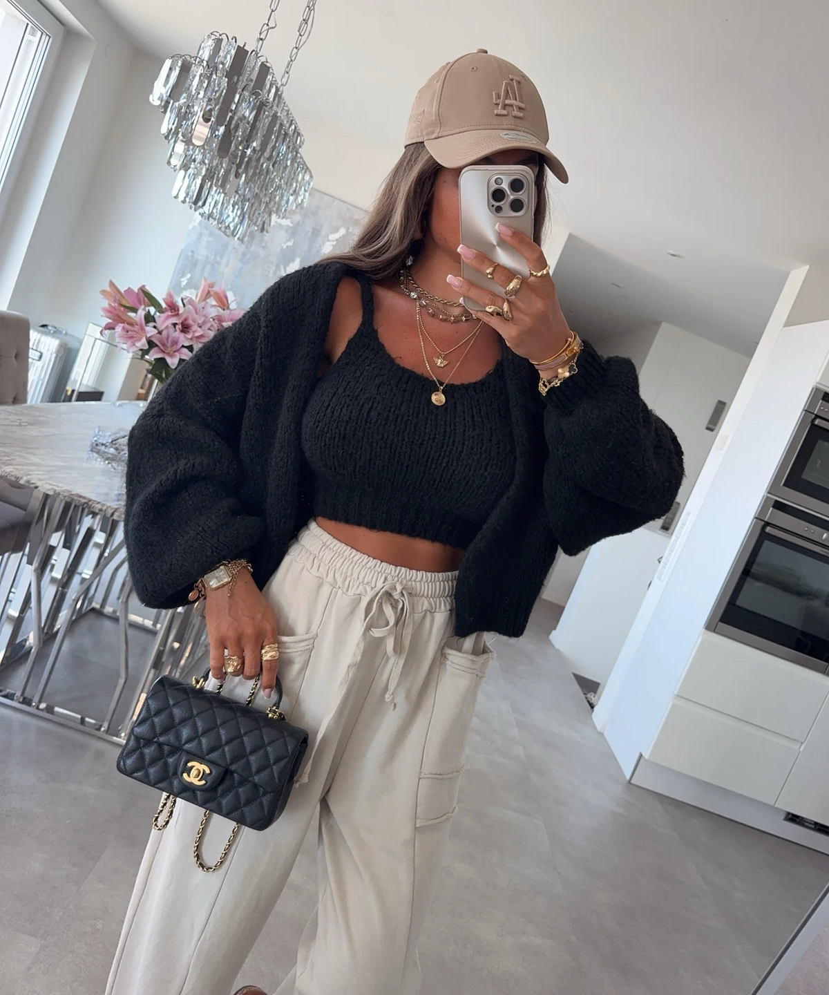 Completo Donna in Maglia con Cardigan e Top Coordinato - Taglia Unica
