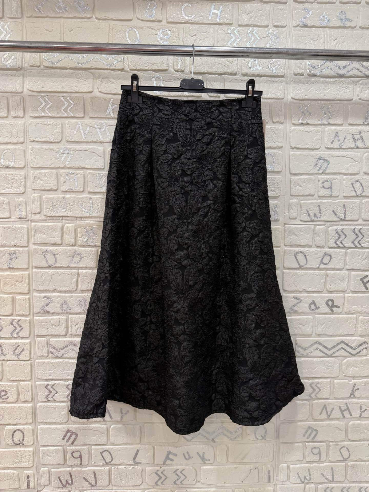 Gonna Donna Midi Jacquard Floreale - Taglia Unica
