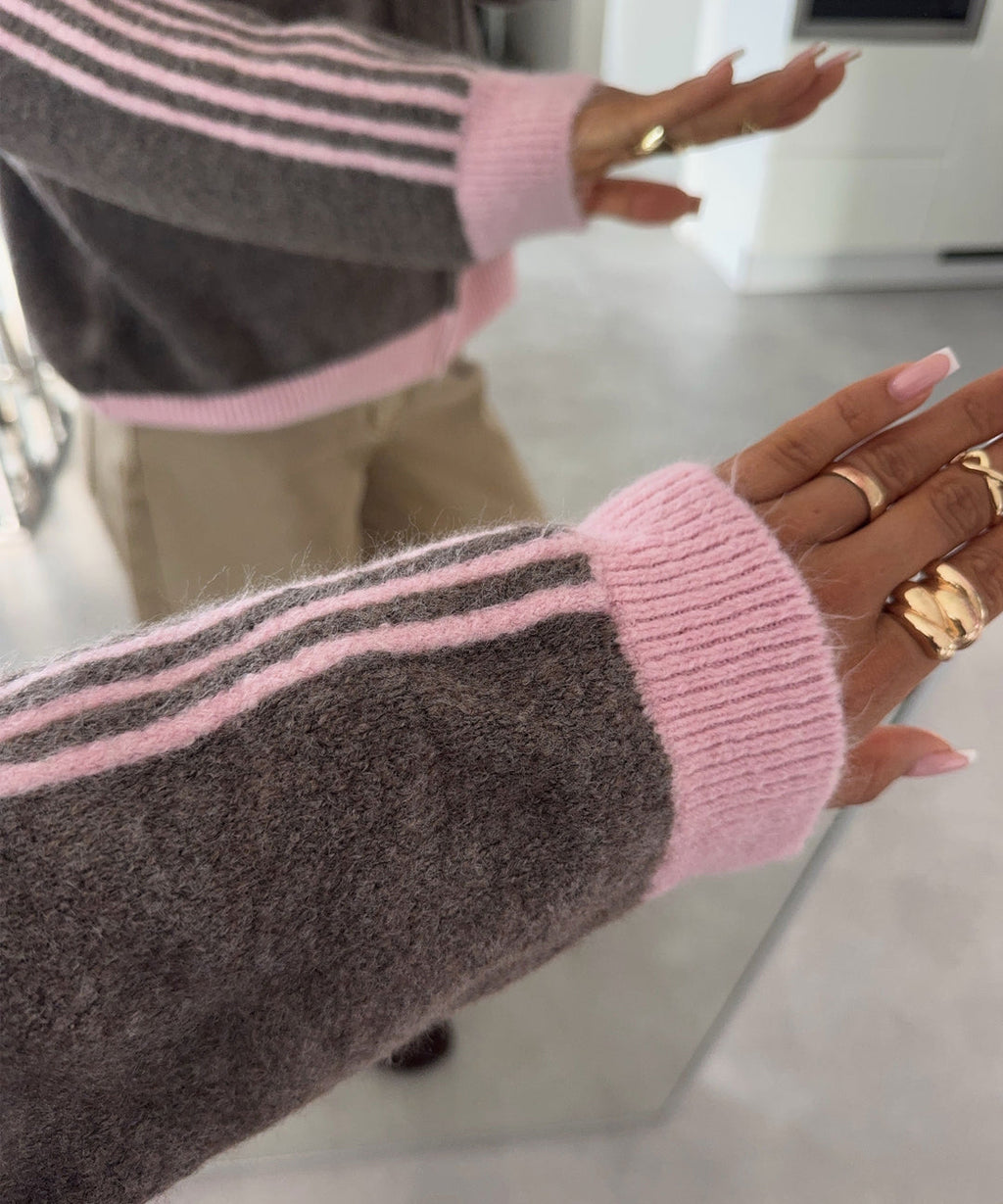 Maglione Donna con Zip e Collo Alto a Coste