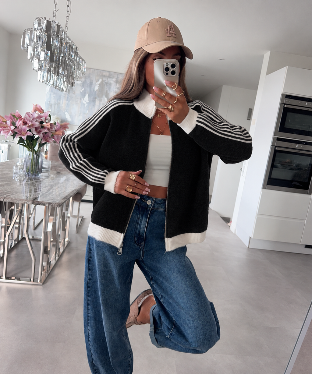 Maglione Donna con Zip e Collo Alto a Coste