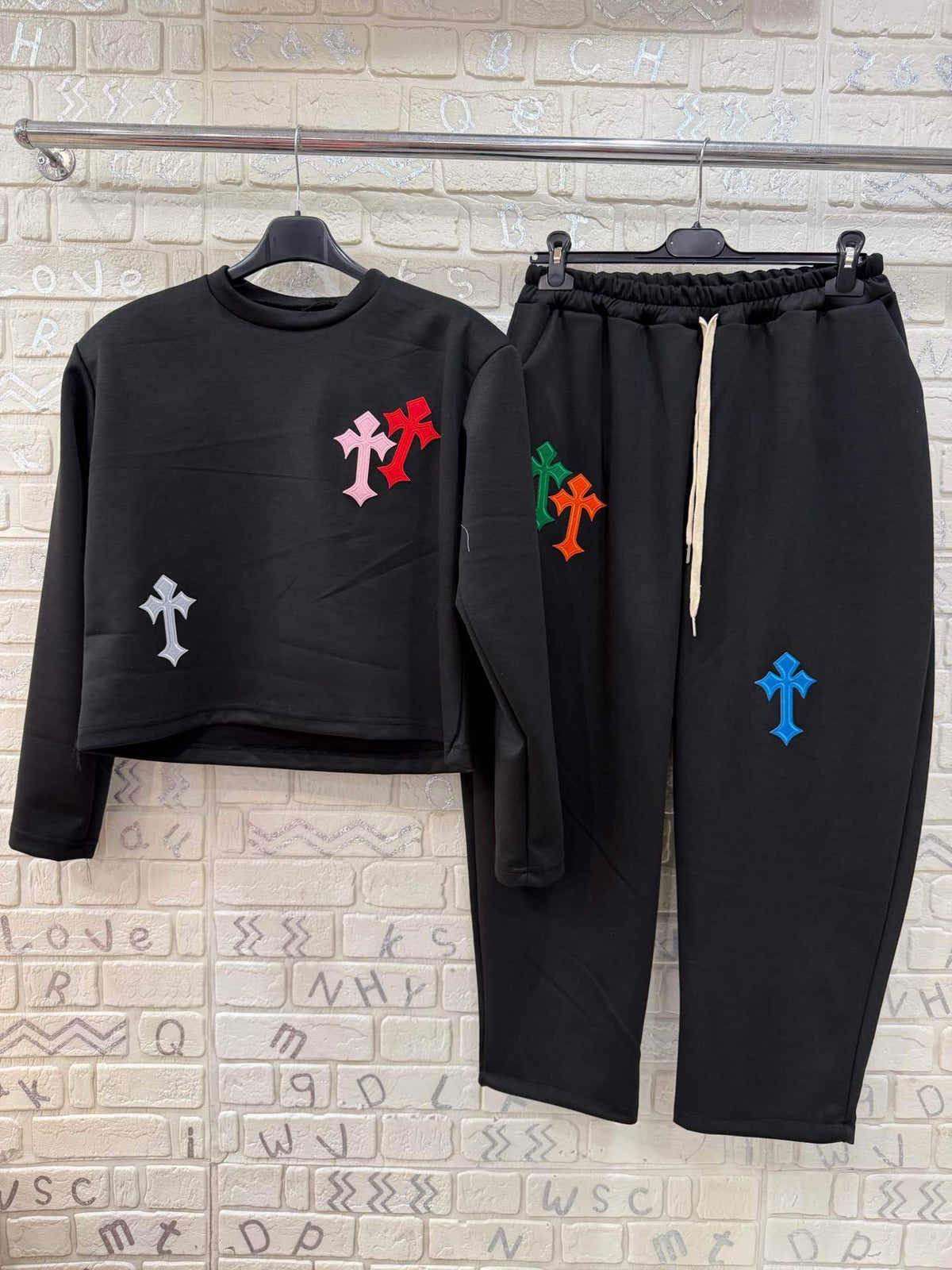 Coordinato Donna Oversize Felpa e Pantalone Jogger - Taglia Unica
