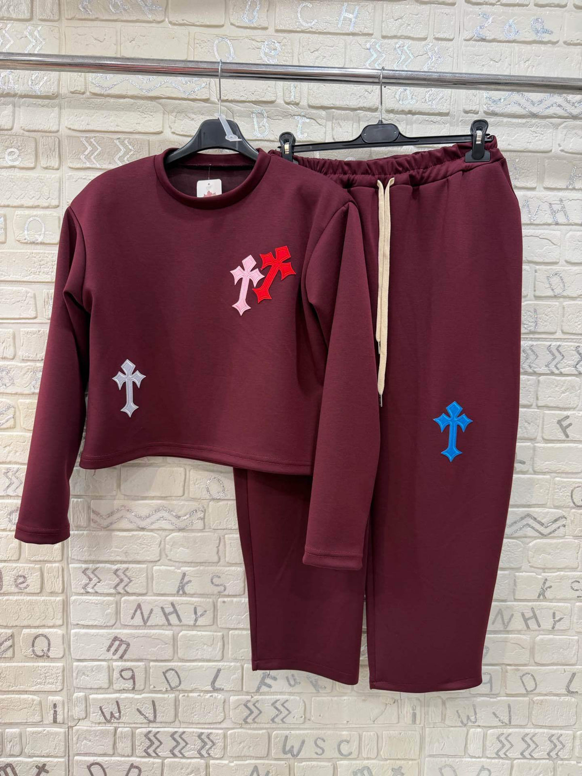 Coordinato Donna Oversize Felpa e Pantalone Jogger - Taglia Unica