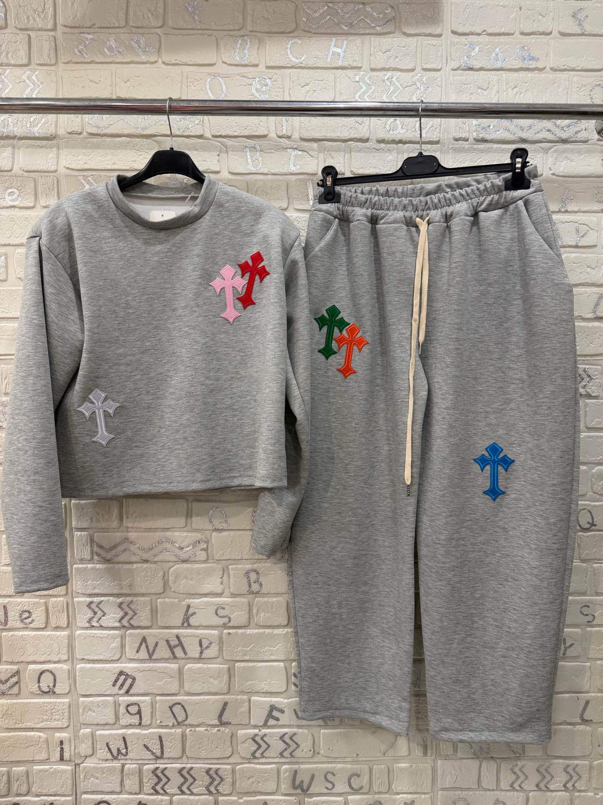 Coordinato Donna Oversize Felpa e Pantalone Jogger - Taglia Unica