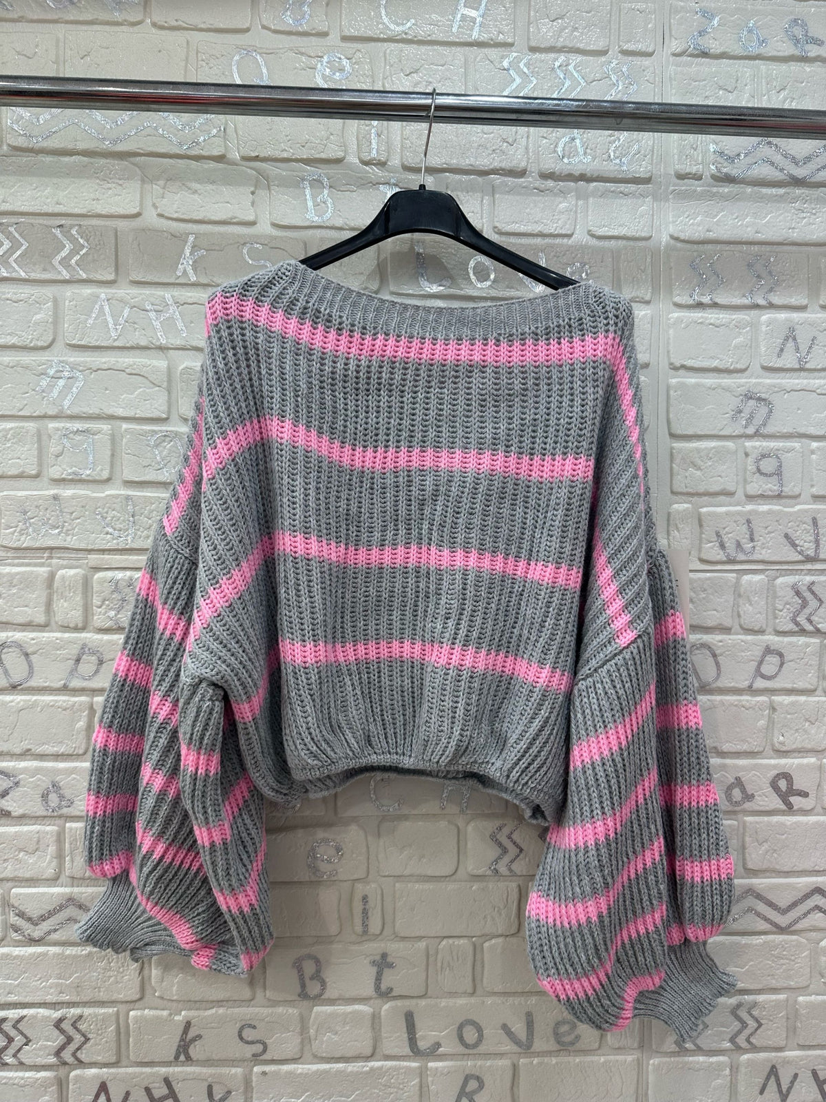 Maglione Donna Oversize a Righe Pastello – Taglia Unica